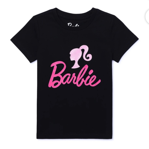 Barbie Other - Barbie Girls Youth Graphic Short Sleeve Black T-Shirt Size 7-8 NEW